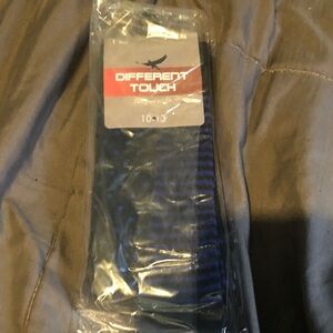 Men's Blue & Black Striped Polka Dot Pattern Socks Mens 10-13 New With Defects